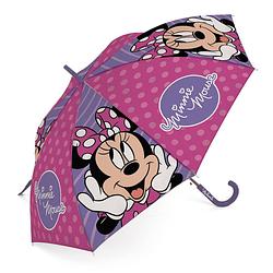 Foto van Disney paraplu minnie mouse strepen junior 48 cm polyester roze