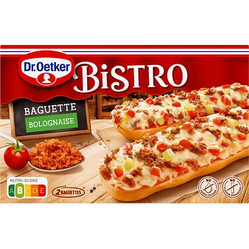 Foto van Dr. oetker bistro classique baguette bolognaise 2 x 125g bij jumbo