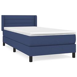 Foto van The living store boxspringbed - comfort - bed - 203 x 83 x 78/88 cm - blauw