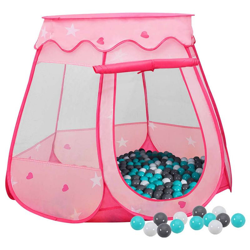 Foto van Vidaxl kinderspeeltent met 250 ballen 102x102x82 cm roze