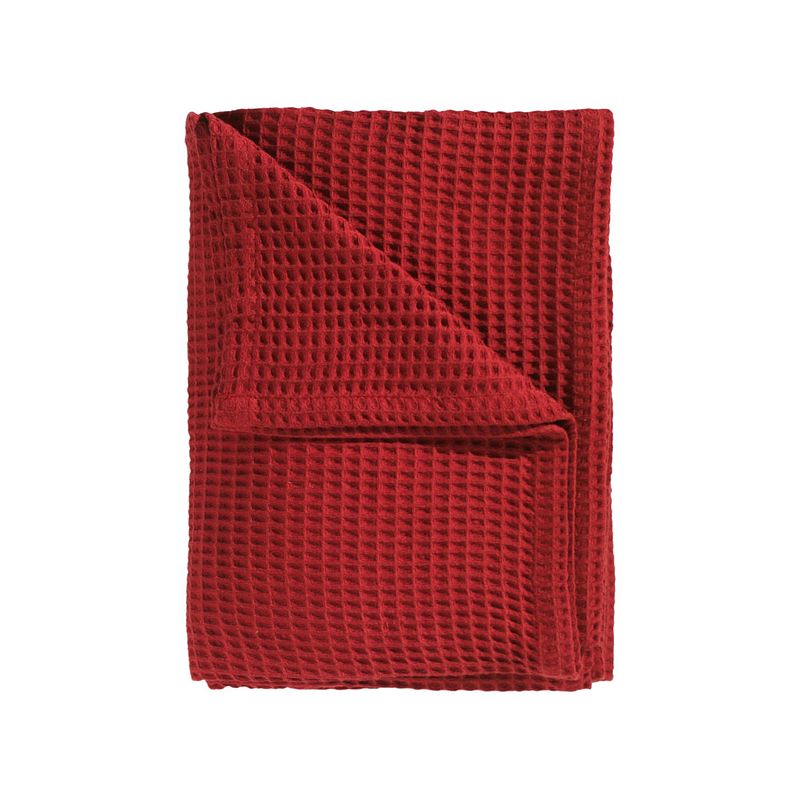 Foto van Heckett lane wafel plaid - fire red 240x260cm