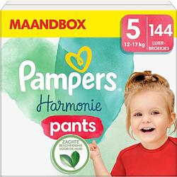 Foto van Pampers - harmonie pants - maat 5 - maandbox - 144 stuks - 12/17 kg