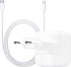 Foto van Apple usb c oplader 30w + apple lightning kabel 1m kunststof wit