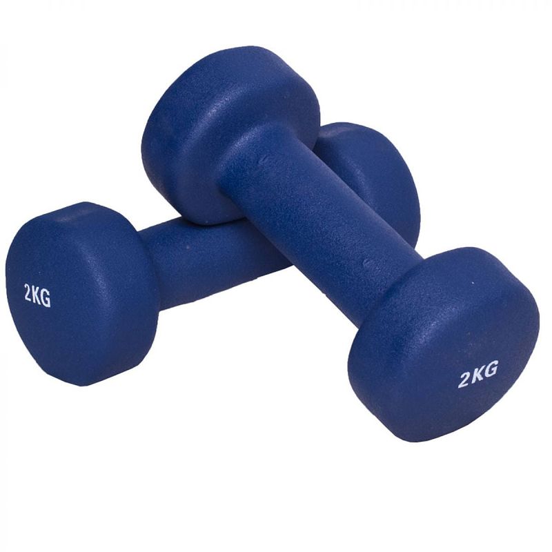 Foto van Gorilla sports dumbellset - halterset - aerobics - vinyl - 4 kg (2 x 2 kg)