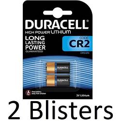 Foto van 4 stuks (2 blisters a 2 st) duracell cr2 high power lithuim batterij