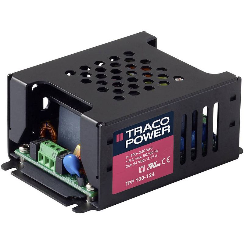 Foto van Ac/dc inbouwnetvoeding open tracopower tpp 100-112 12 v/dc 8.34 a