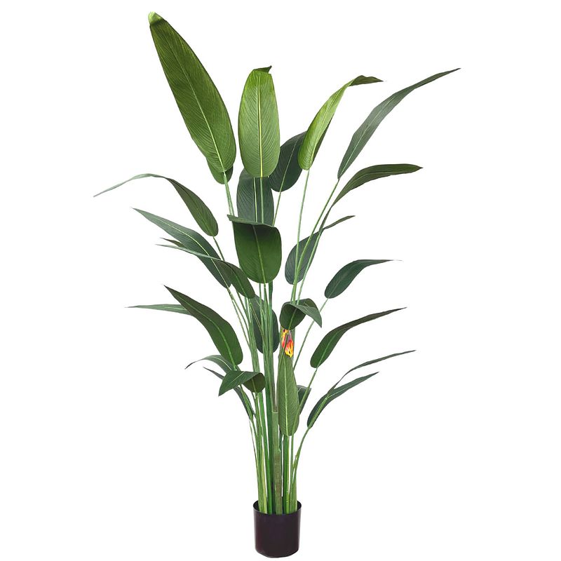 Foto van Strelitzia kunstplant met bloem 180cm