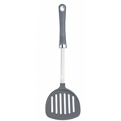 Foto van Kitchencraft spatel slotted turner soft grip nylon grijs 36 cm