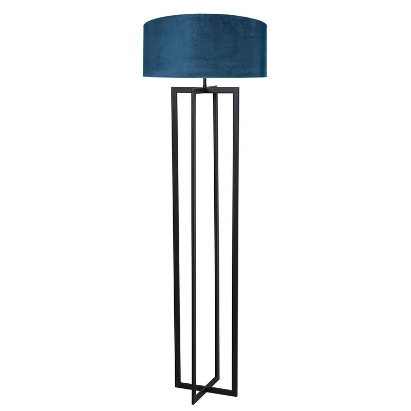 Foto van Light & living mace staande lamp blauw