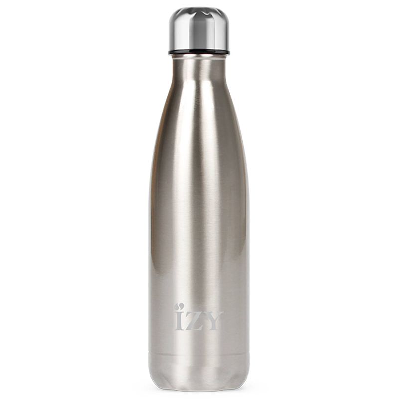 Foto van Izy bottles - thermosfles/isoleerfles 500ml - chroom zilver