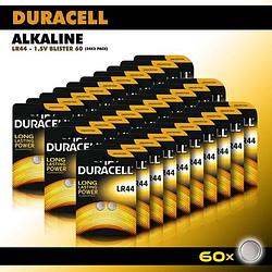 Foto van Duracell knoopcel alkaline - lr44 ag13 knoopcel batterijen - 105 mah - 60 stuks