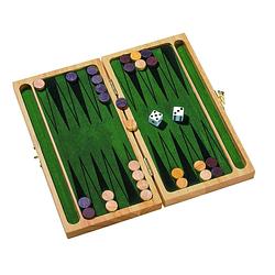 Foto van Goki houten backgammon spel