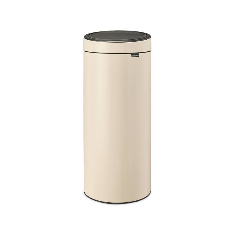 Foto van Brabantia touch bin afvalemmer 30 liter met kunststof binnenemmer - soft beige