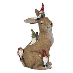 Foto van Clayre & eef decoratie beeld konijn 18*11*30 cm bruin polyresin