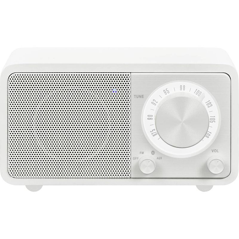 Foto van Sangean wr-7 genuine mini tafelradio vhf (fm) bluetooth herlaadbaar wit