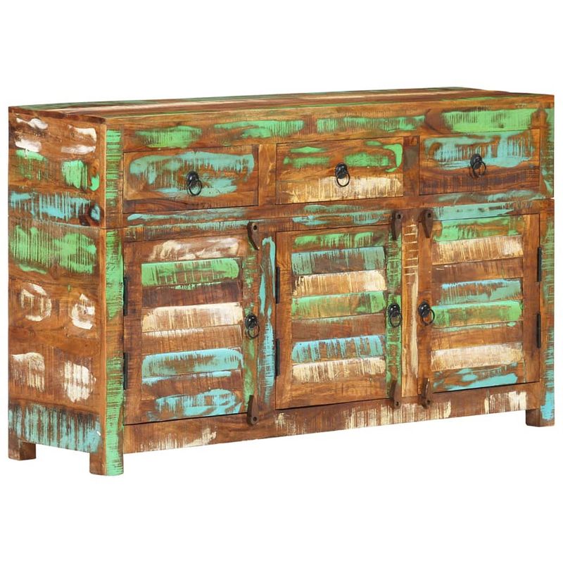 Foto van Vidaxl dressoir 110x30x65 cm massief gerecycled hout