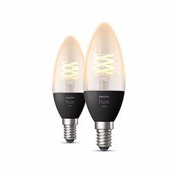 Foto van Philips hue filamentlamp white kaarslamp e14 duo pack