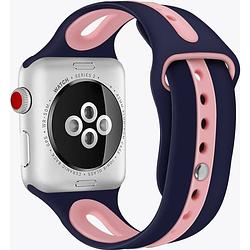 Foto van Smartphoneclip - bandje siliconen blauw - voor apple watch 42-44mm