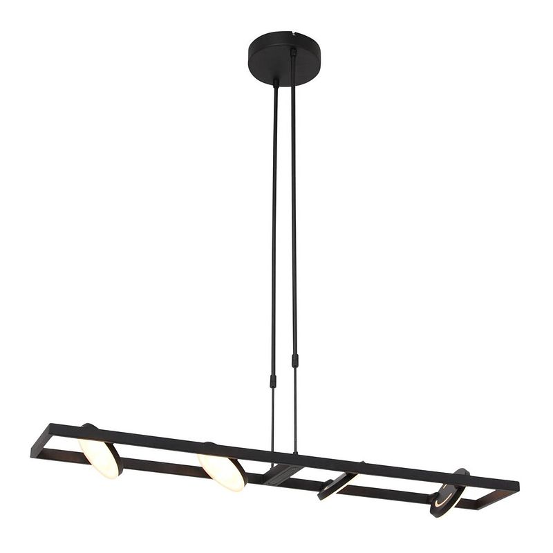 Foto van Steinhauer hanglamp soleil 4 lichts l 120 cm zwart