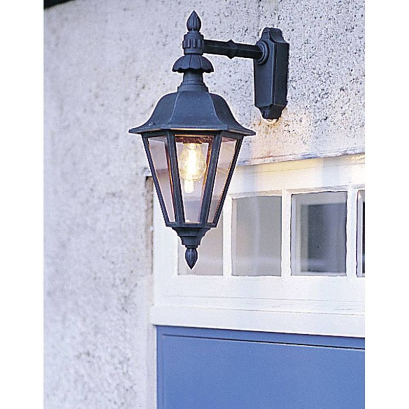 Foto van Konstsmide pallas down 483-750 buitenlamp (wand) spaarlamp, led e27 60 w zwart