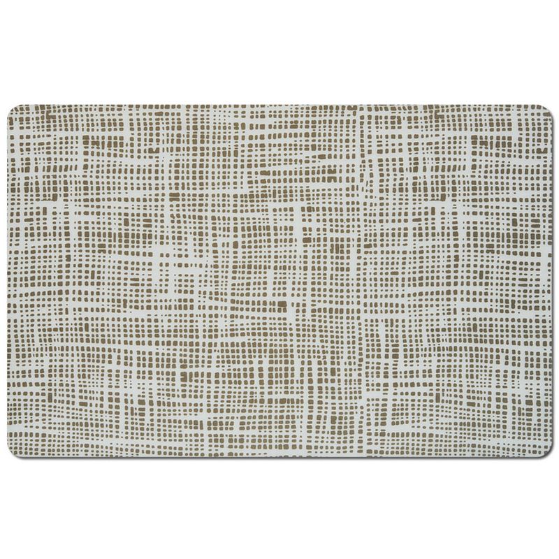 Foto van 1x placemats gestreept - kunststof - 44 x 29 cm - grijs - abstract - placemats