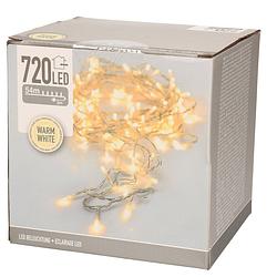 Foto van Kerstverlichting transparant 720 warm witte lampjes buiten 5400 cm - kerstverlichting kerstboom