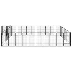 Foto van The living store hondenkennel - zwart - 600x550x100 cm - gepoedercoat staal - waterbestendig