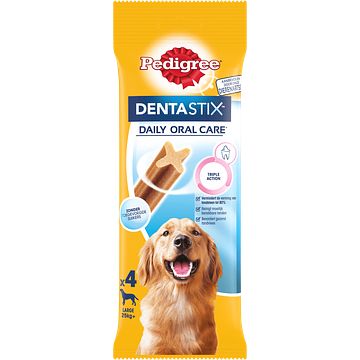 Foto van Pedigree dentastix maxi kauwstaaf gebitsverzorgende hondensnack 4 stuks bij jumbo