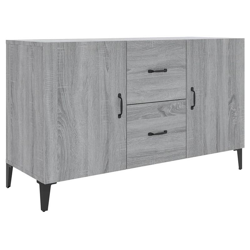 Foto van Vidaxl dressoir 100x36x60 cm bewerkt hout grijs sonoma eikenkleurig