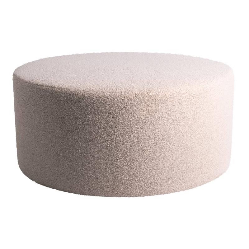 Foto van Ptmd evie teddy sand round pouf