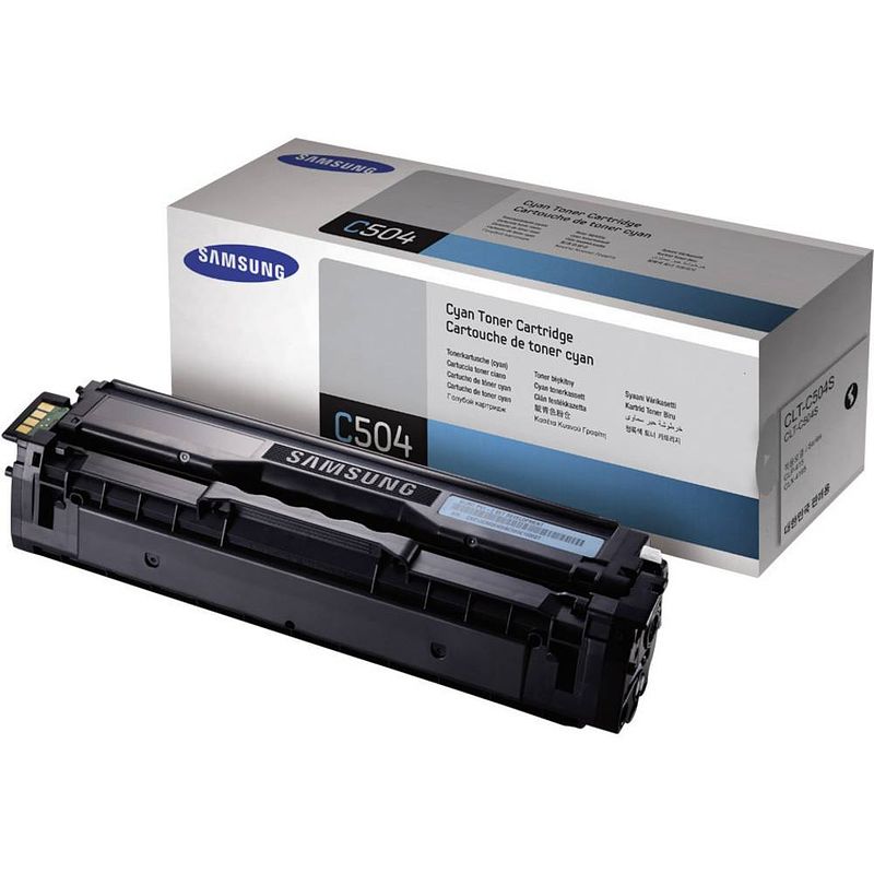 Foto van Samsung clt-c504s cyaan toner