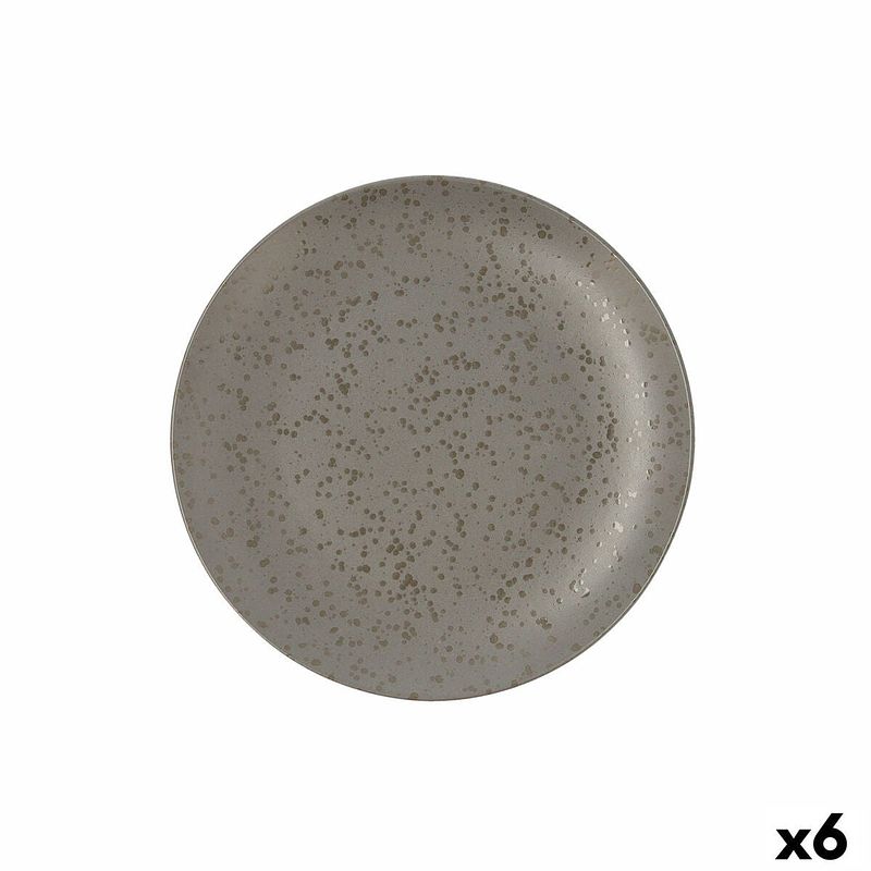Foto van Platt tallrik ariane oxide keramisch grijs (ø 24 cm) (6 stuks)
