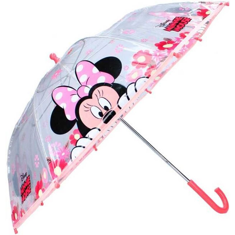 Foto van Disney paraplu minnie mouse 73 cm pvc/aluminium roze/transparant