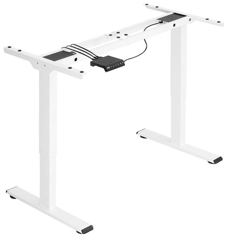 Foto van Tectake - elektrisch zit sta bureau - verstelbaar tafelframe melville wit 404310