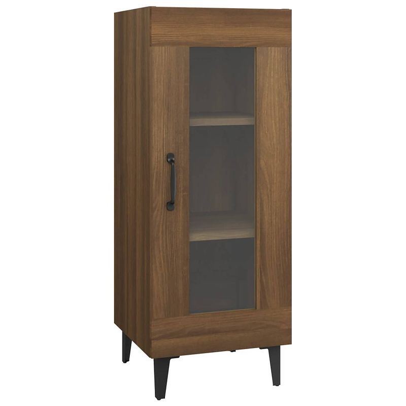 Foto van Vidaxl dressoir 34,5x34x90 cm bewerkt hout bruineikenkleurig