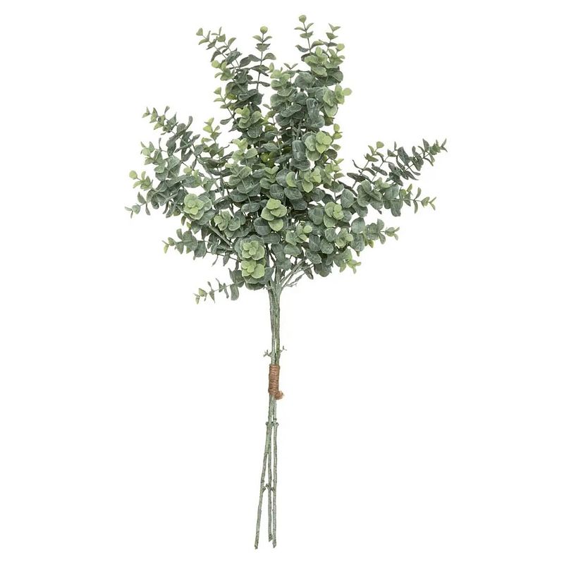 Foto van Atmosphera kunstplant boeket eucalyptus groen 64 cm - kunstplanten