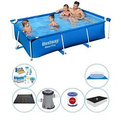 Foto van Bestway steel pro rechthoekig zwembad - 259 x 170 x 61 cm - blauw - inclusief toebehoren