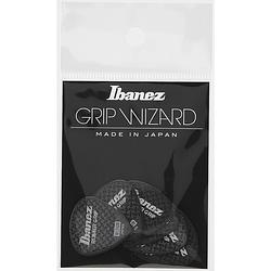 Foto van Ibanez ppa16mrgbk grip wizard rubber grip plectrumset 6-pack medium zwart