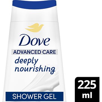 Foto van Dove advanced care verzorgende douchegel deeply nourishing 225ml bij jumbo