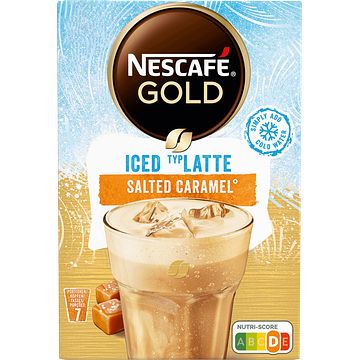 Foto van Nescafe gold ice salted caramel latte 7 stuks bij jumbo