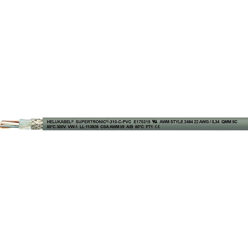 Foto van Helukabel 49935 geleiderkettingkabel s-tronic-310-c-pvc 7 x 0.25 mm² grijs 100 m