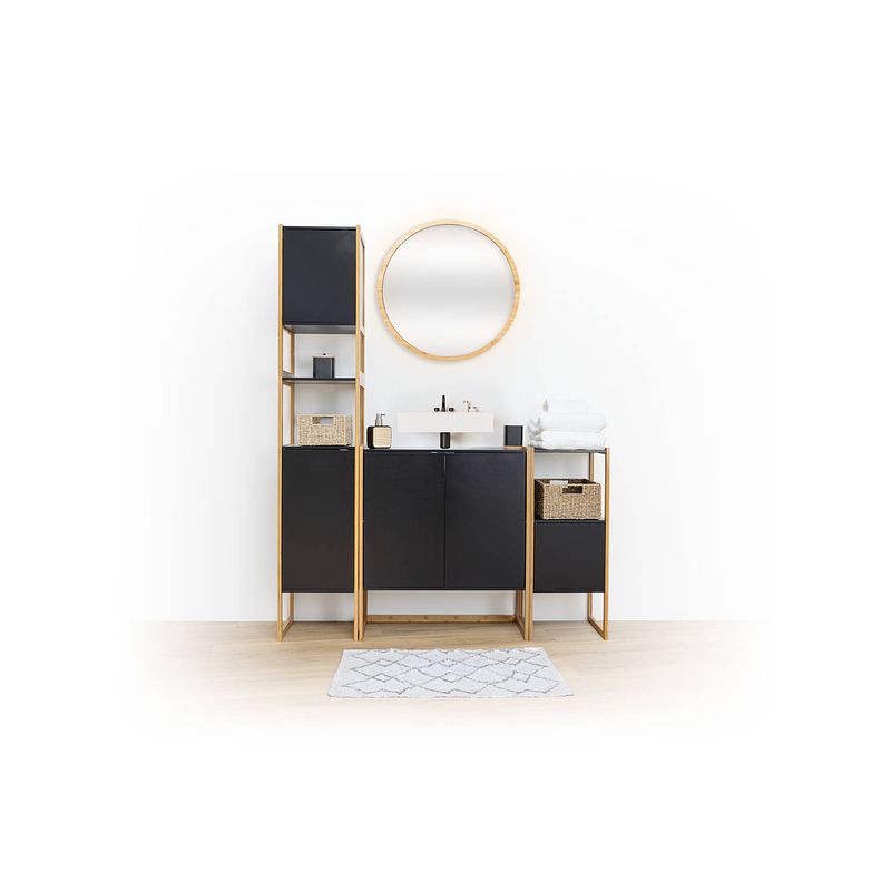 Foto van 5five natureo - complete 4 delige badkamer-meubel set - zwart