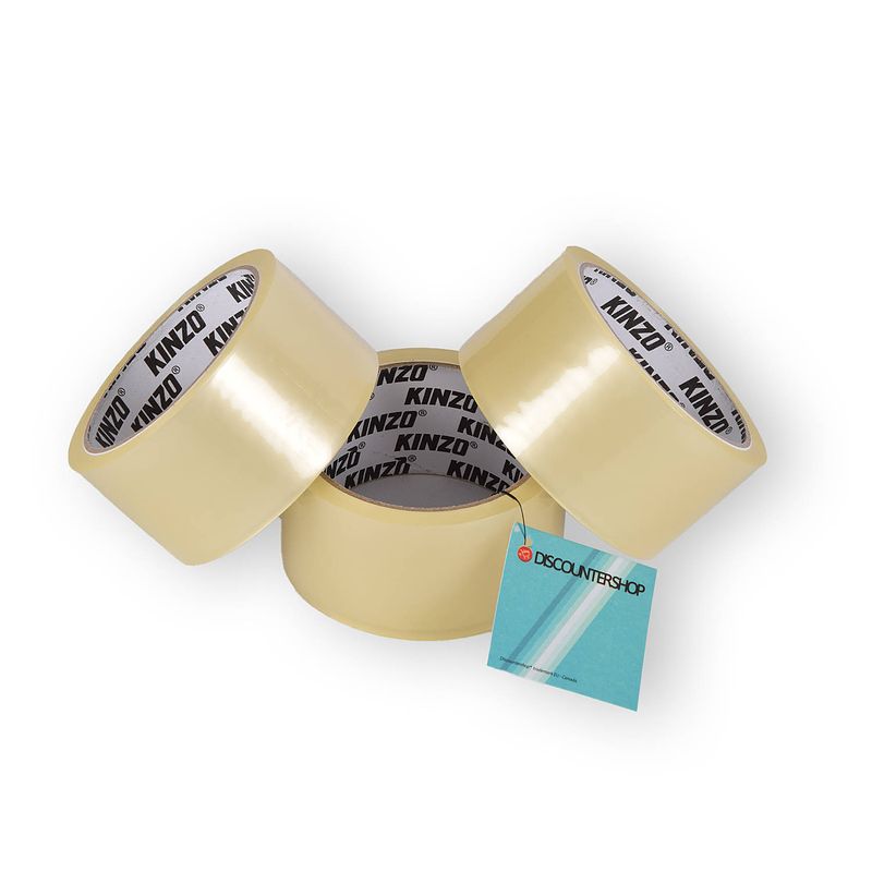 Foto van Verpakkingstape 3x rollen plakband bruine tape 320g transparent voor kinderen en volwassenen 5cm*9.5cm