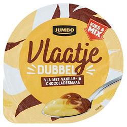 Foto van 4 voor € 2,50 | jumbo vlaatje met vanille & chocoladesmaak 200g aanbieding bij jumbo
