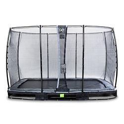Foto van Exit elegant inground trampoline 244x427cm met economy veiligheidsnet - zwart