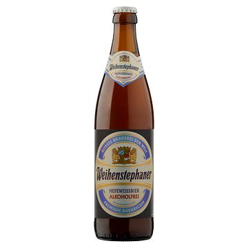 Foto van Weihenstephaner hefeweissbier alcoholvrij 0,5% fles 0, 5l bij jumbo