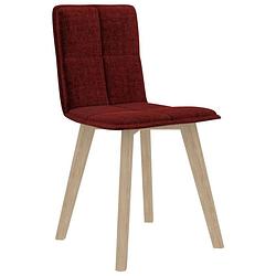 Foto van The living store eetkamerstoel - stoelen - 45 x 47 x 82 cm - wijnrood