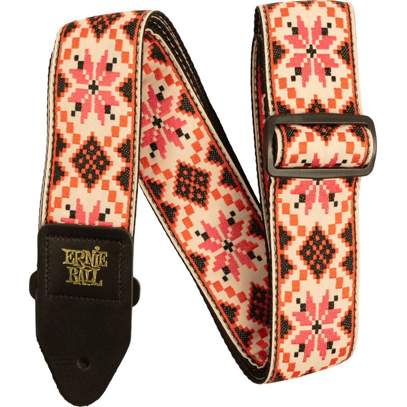 Foto van Ernie ball classic jacquard strap 5337 cinnamon needlepoint gitaarband