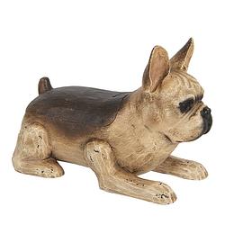 Foto van Clayre & eef decoratie hond 27*13*18 cm bruin hout / kunststof