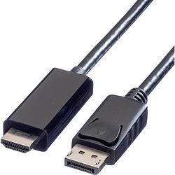 Foto van Value displayport / hdmi adapterkabel displayport stekker, hdmi-a stekker 7.50 m zwart 11.99.5789 afgeschermd displayport-kabel